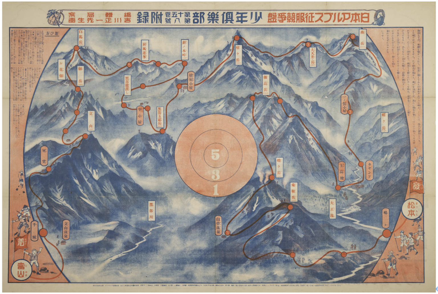 『日本アルプス征服 競争盤』双六(1928)に見る「屏風連峰」表記について - 双六ねっとオフィシャルサイト